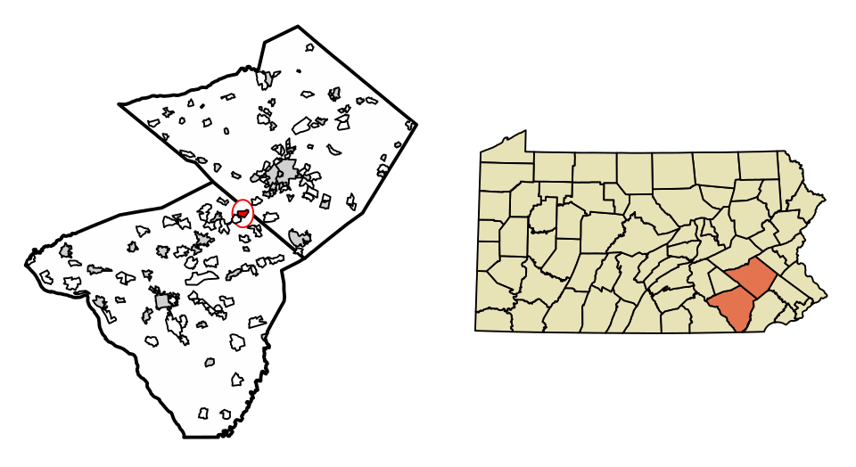 Locator map of Adamstown