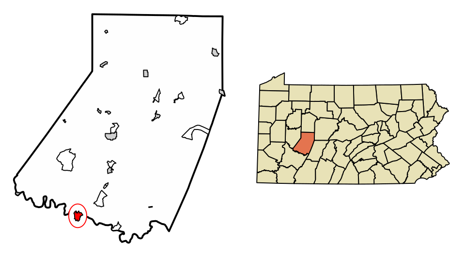 Locator map of Blairsville