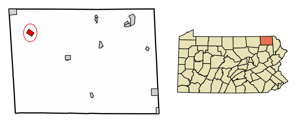 Locator map of Friendsville