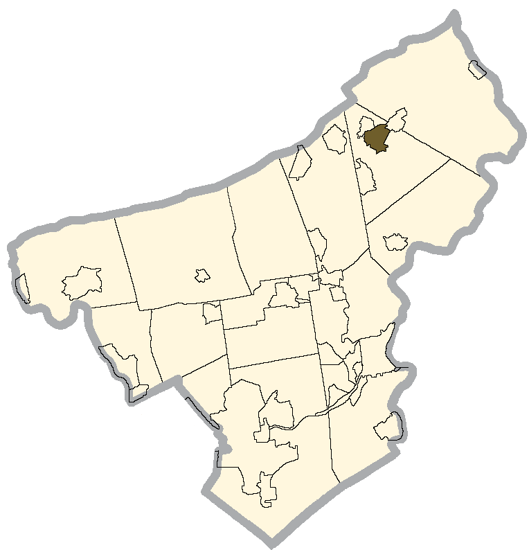 Locator map of Bangor