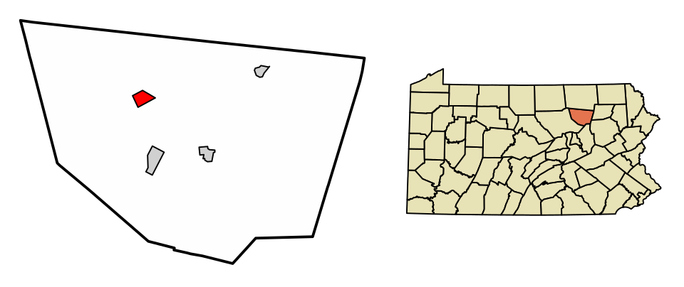Locator map of Forksville