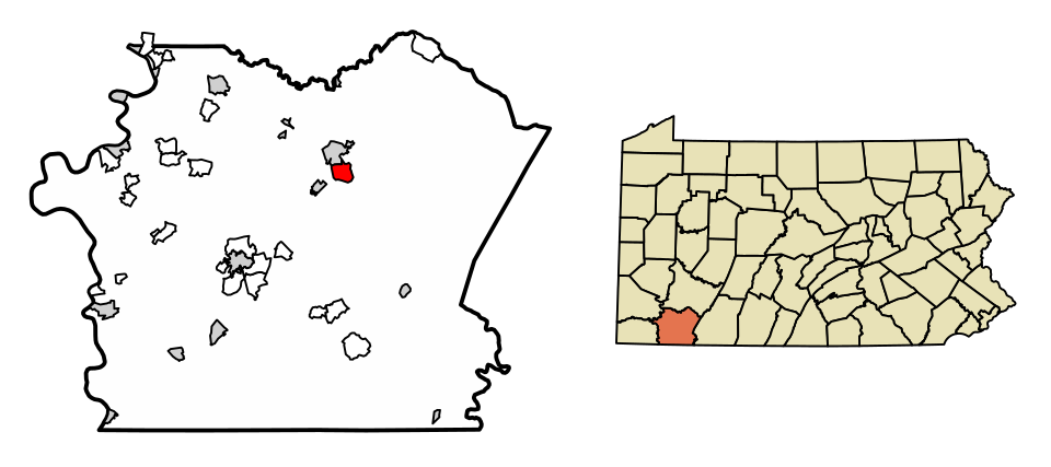 Locator map of South Connellsville