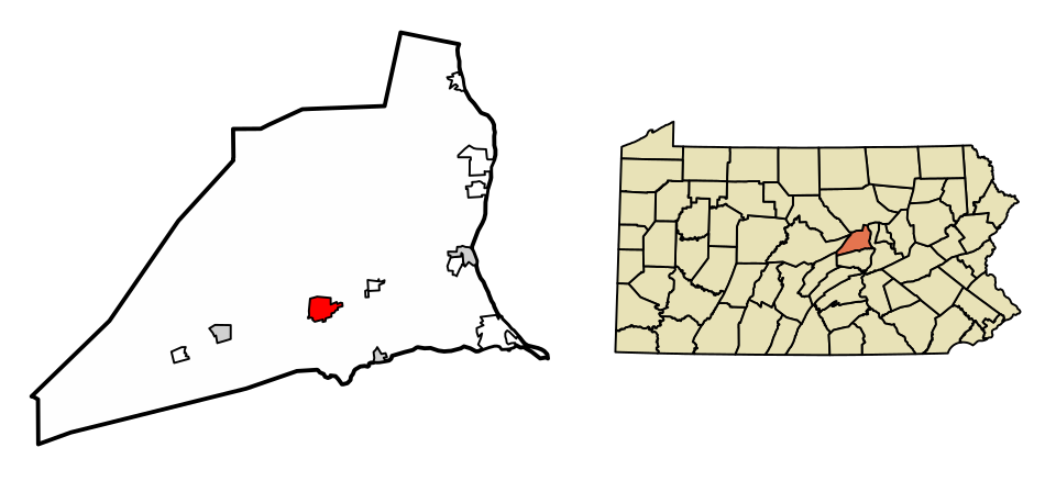 Locator map of Mifflinburg