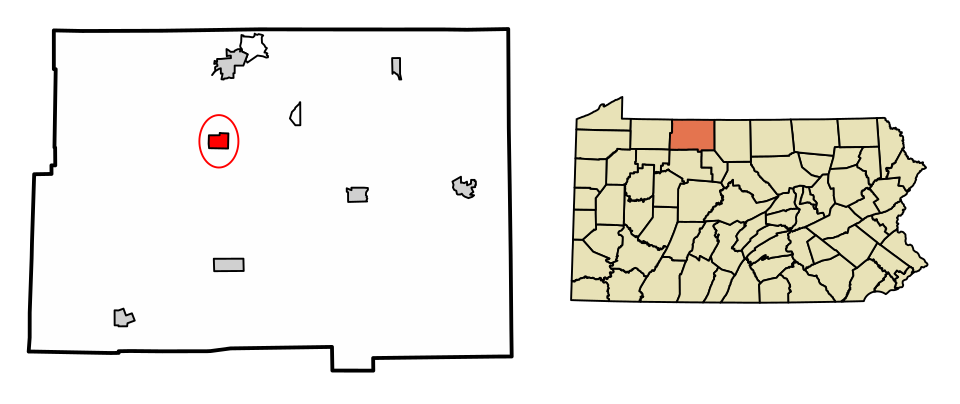 Locator map of Lewis Run