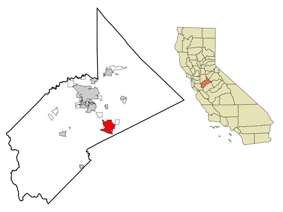 Locator map of Turlock
