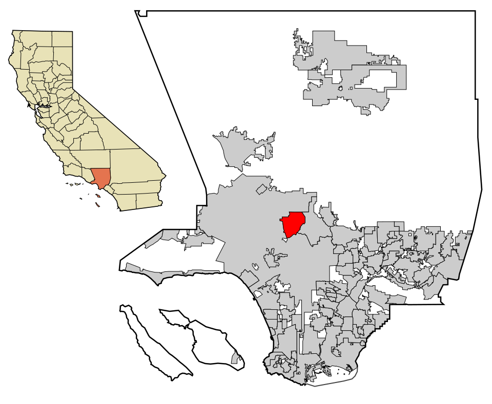 Locator map of Burbank