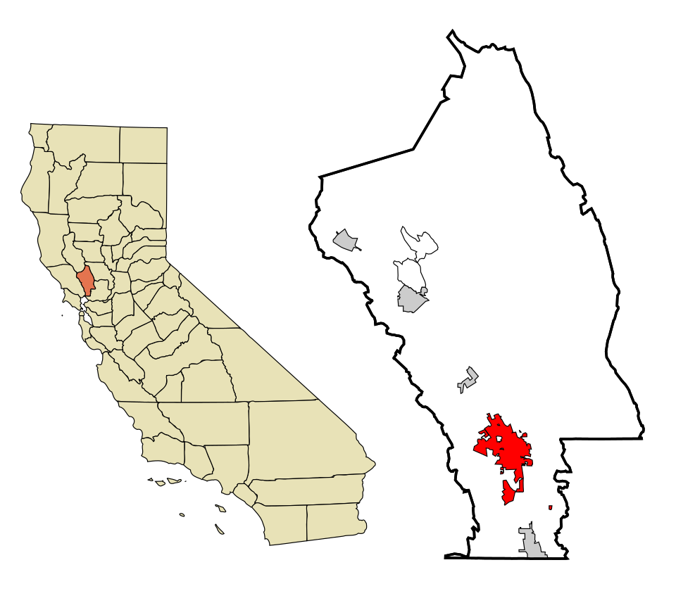 Locator map of Napa