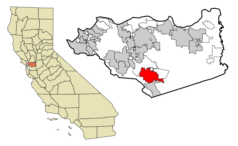 Locator map of Danville