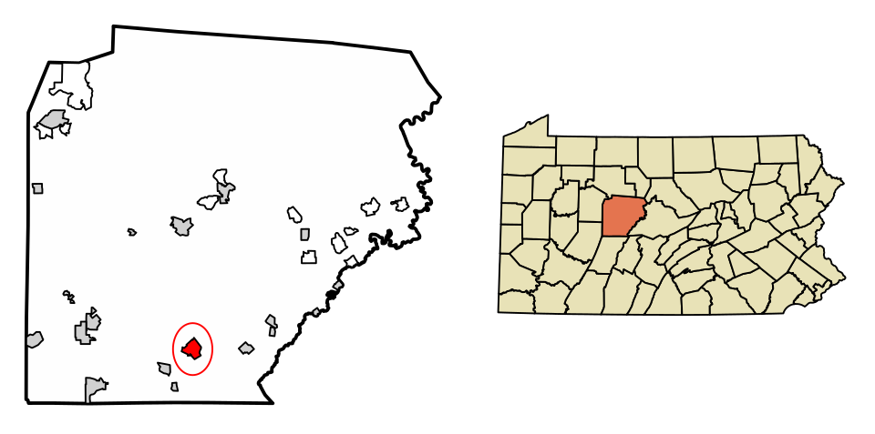 Locator map of Glen Hope