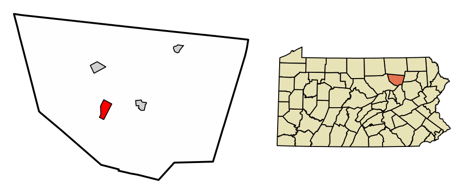 Locator map of Eagles Mere