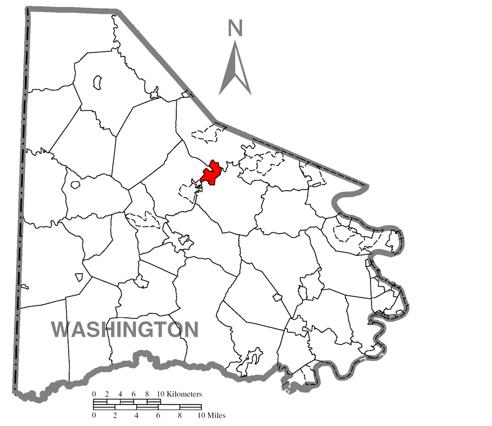 Locator map of Canonsburg