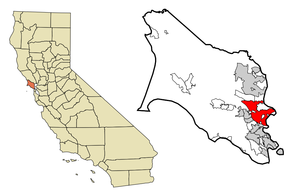Locator map of San Rafael