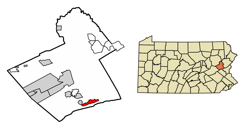 Locator map of Palmerton