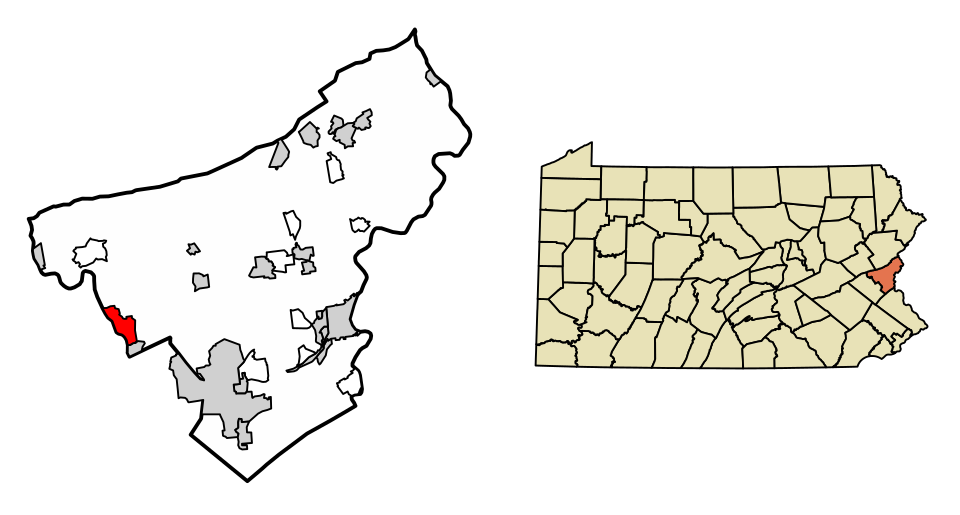 Locator map of Northampton