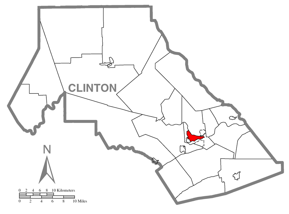 Locator map of Lock Haven