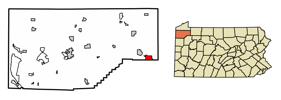 Locator map of Titusville