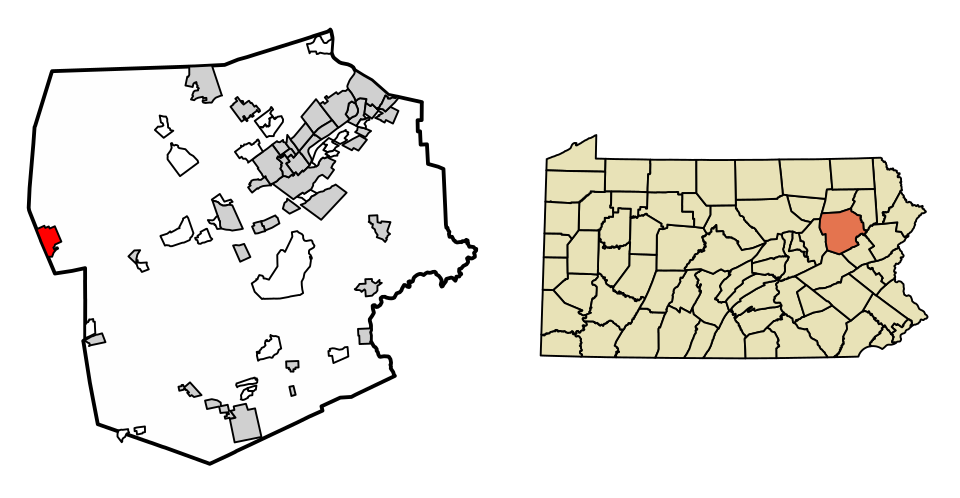 Locator map of New Columbus
