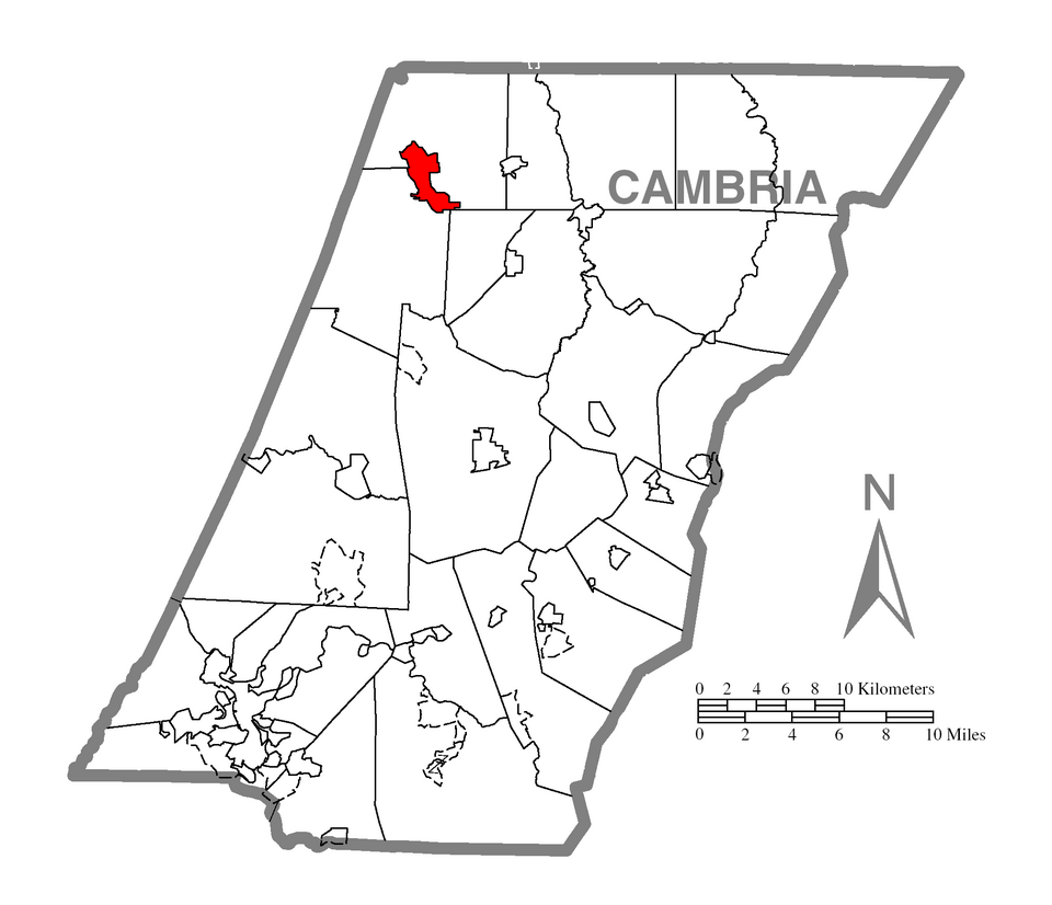 Locator map of Northern Cambria