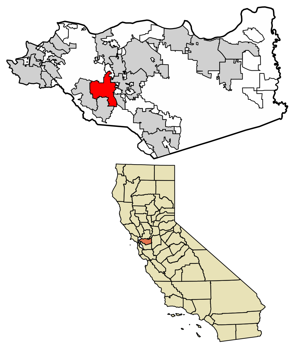 Locator map of Lafayette