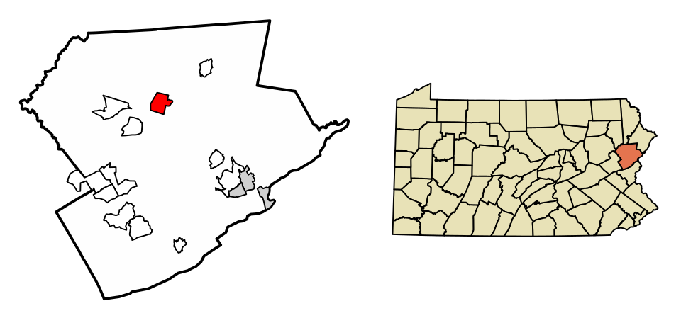 Locator map of Mount Pocono