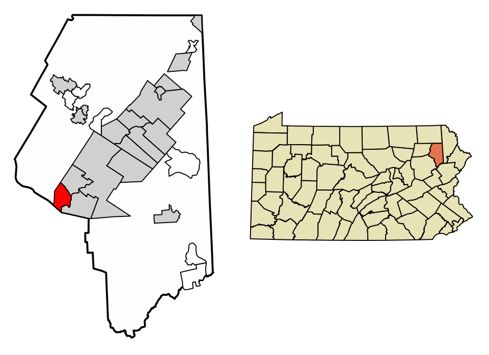 Locator map of Old Forge