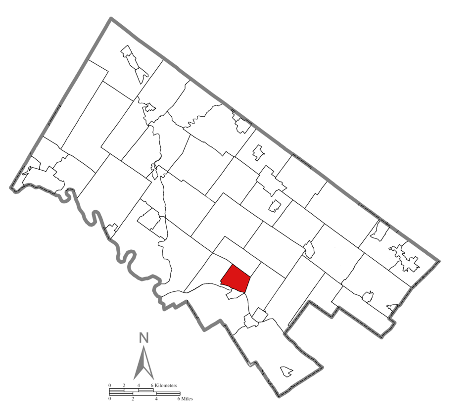 Locator map of Norristown