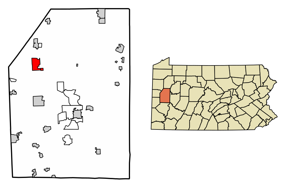 Locator map of West Liberty