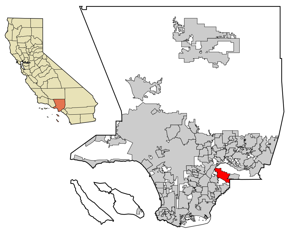 Locator map of Whittier
