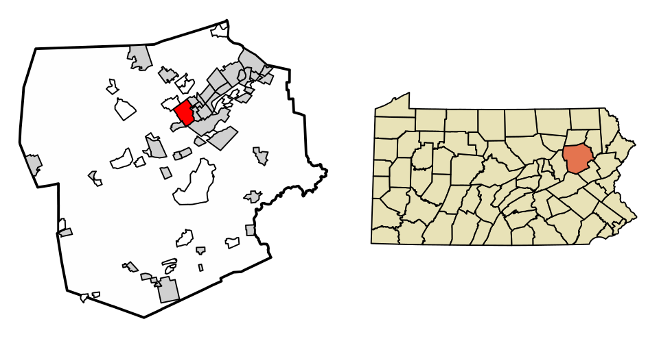 Locator map of Larksville