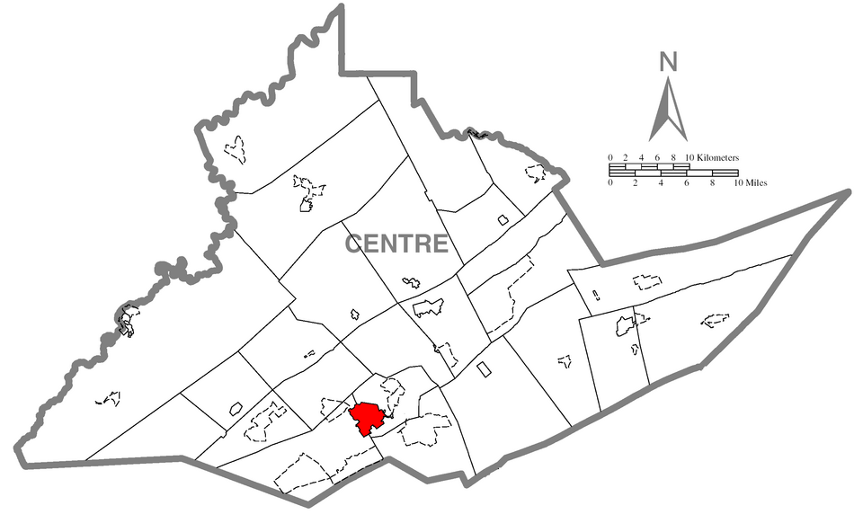 Locator map of State College