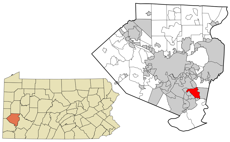 Locator map of McKeesport
