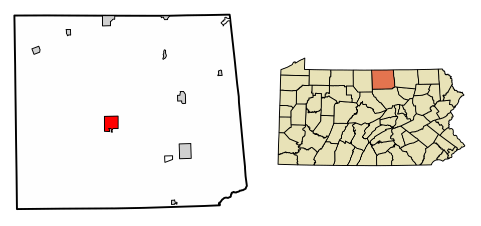 Locator map of Wellsboro