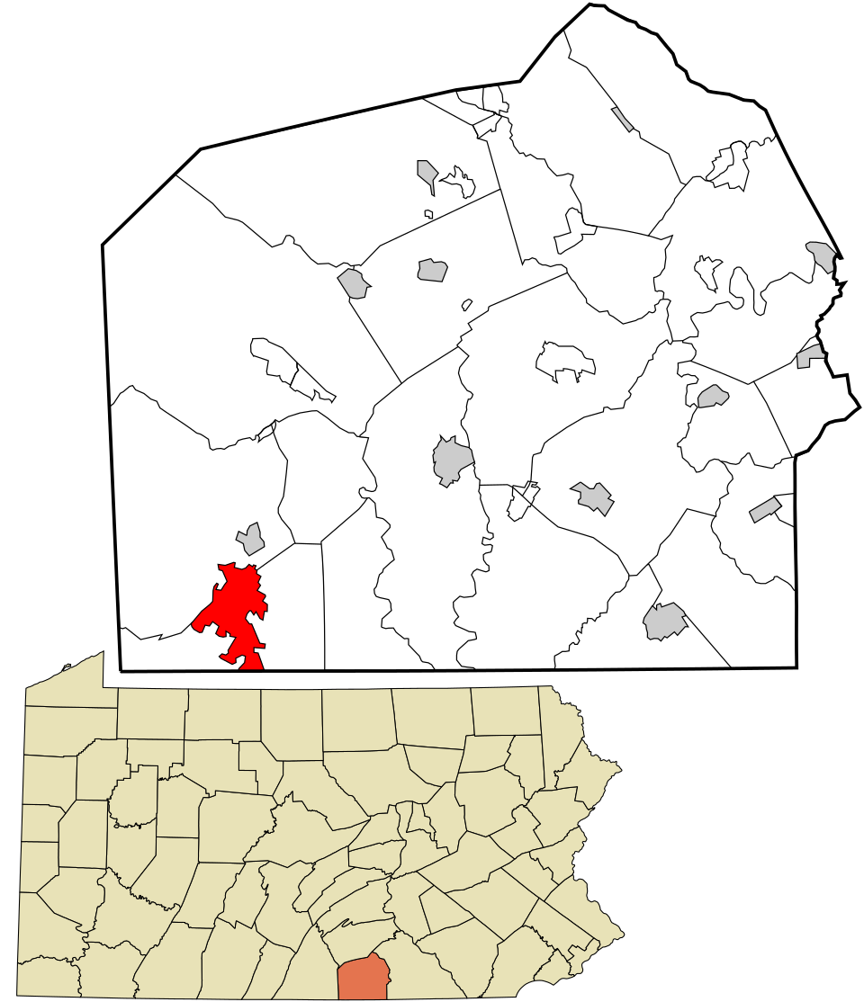 Locator map of Carroll Valley