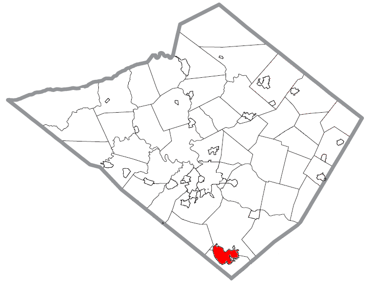 Locator map of New Morgan