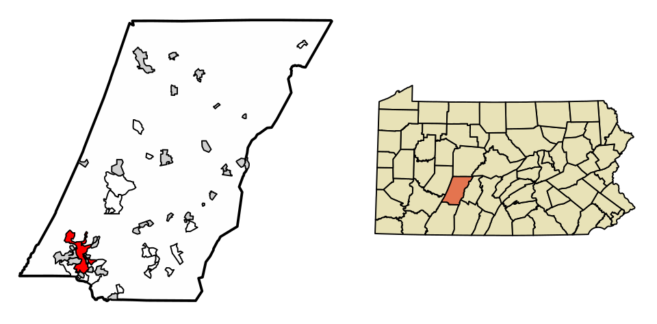 Locator map of Johnstown