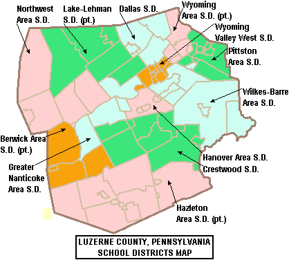 Locator map of Hazleton