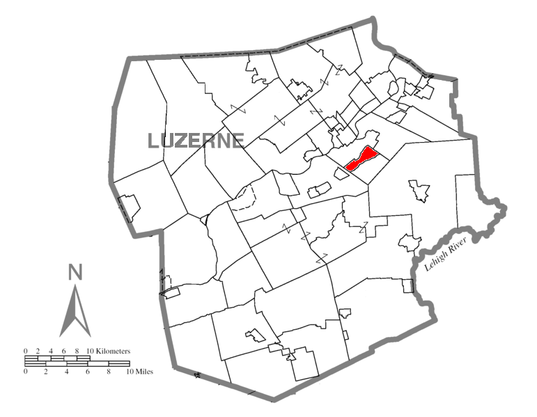 Locator map of Wilkes-Barre