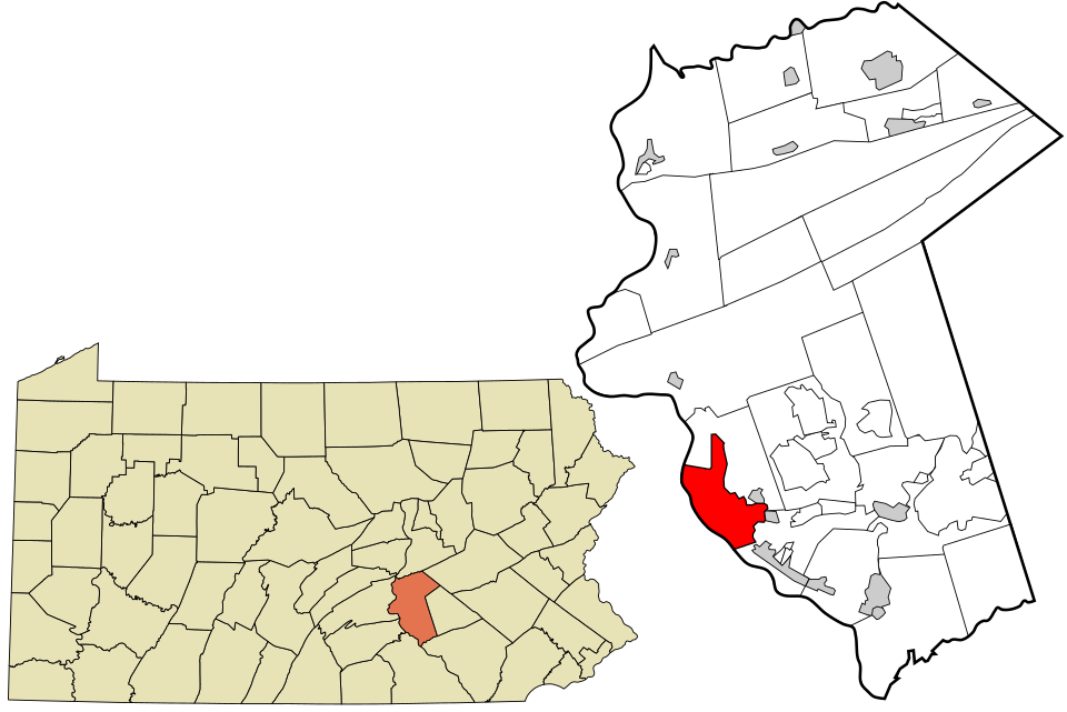 Locator map of Harrisburg