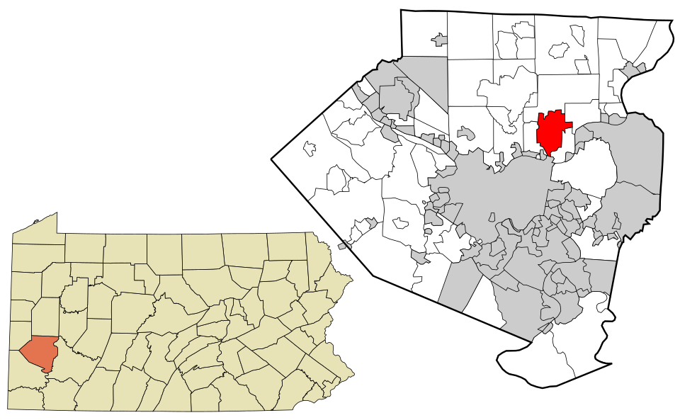 Locator map of Fox Chapel