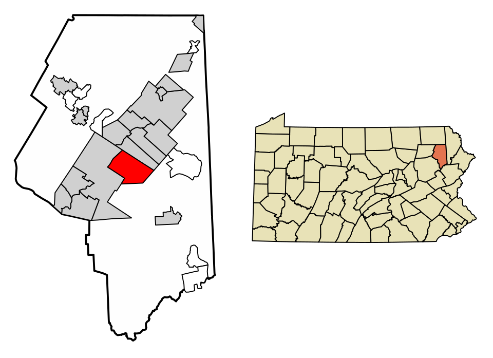 Locator map of Dunmore