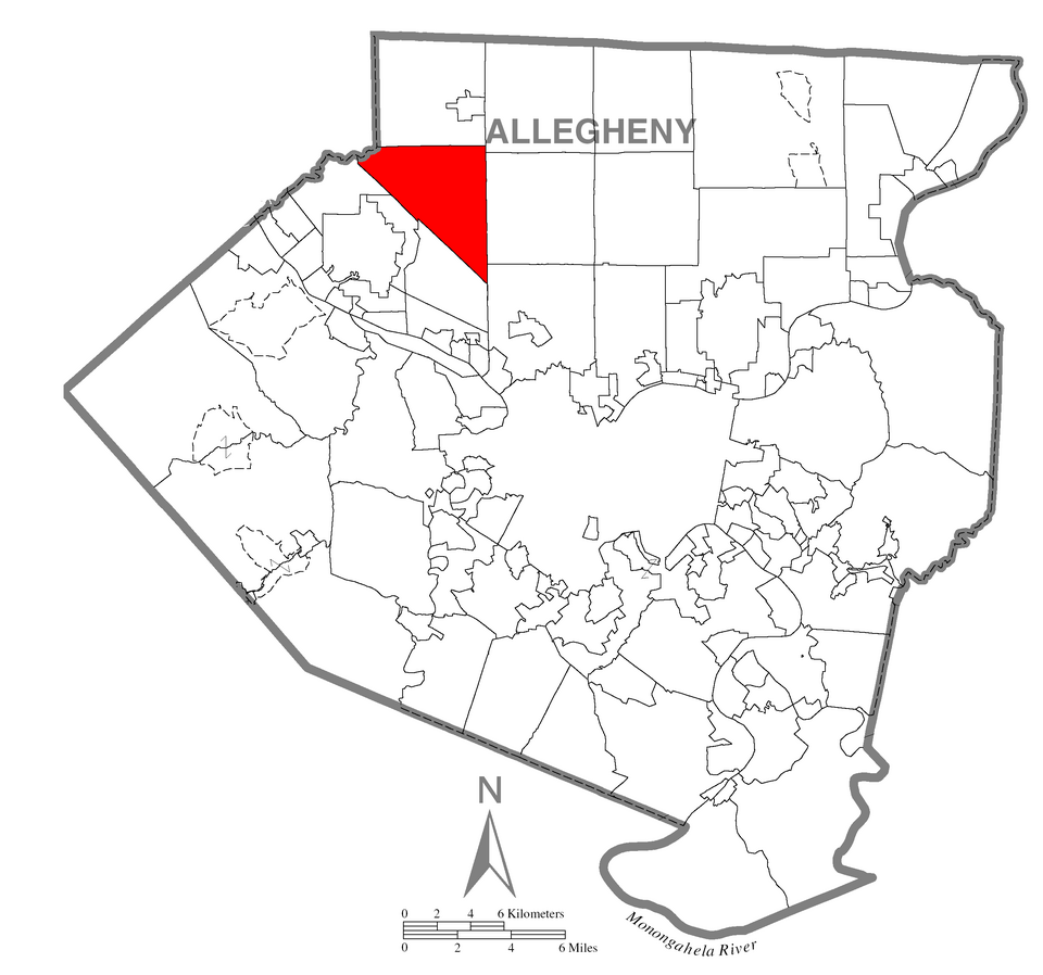 Locator map of Franklin Park