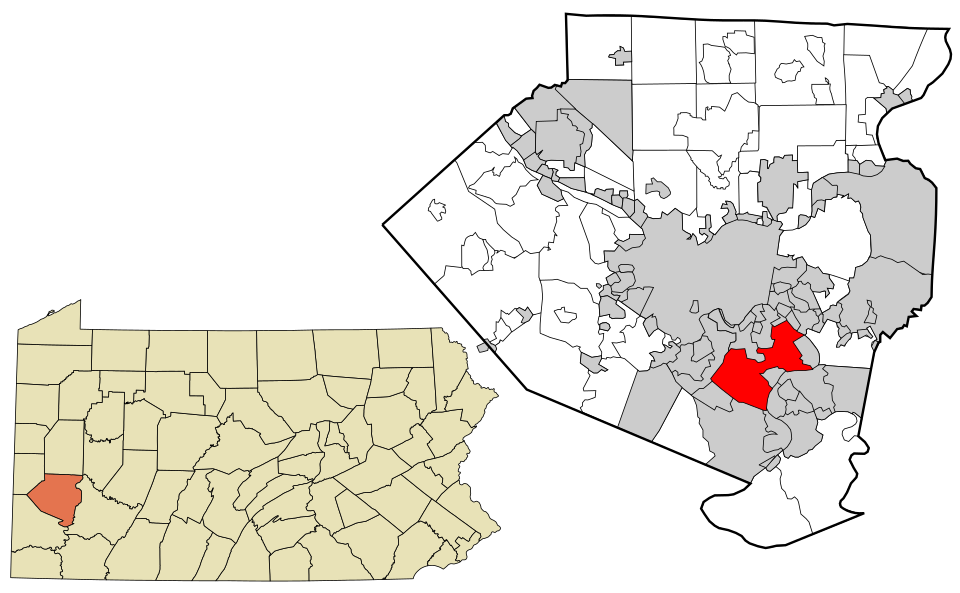Locator map of West Mifflin
