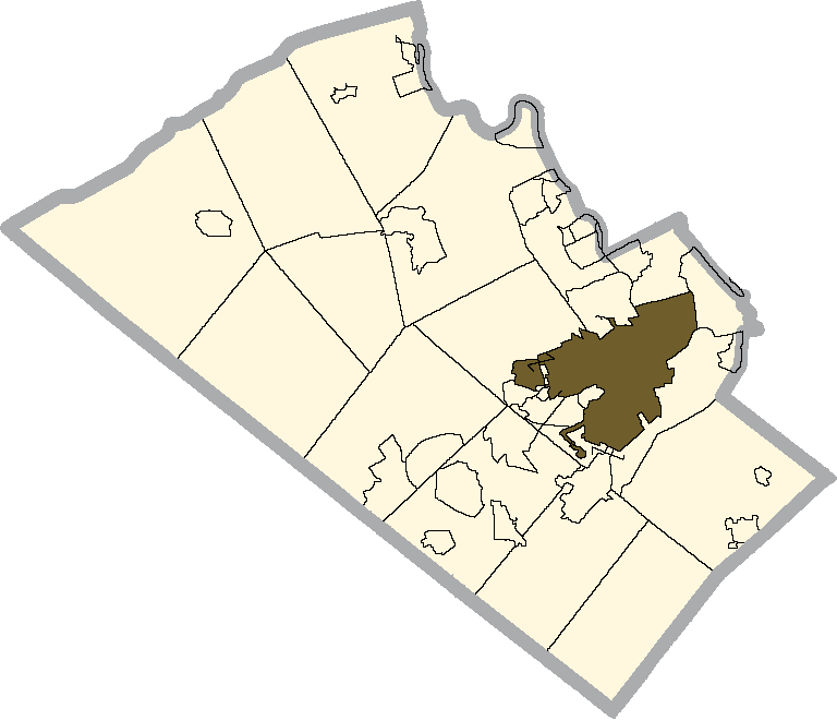 Locator map of Allentown