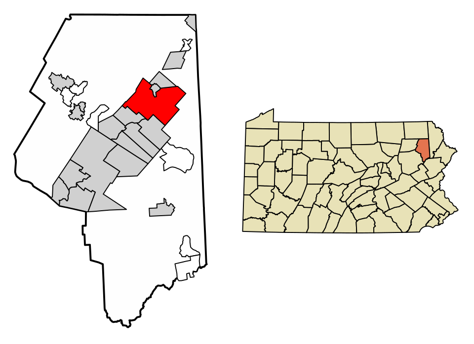Locator map of Archbald