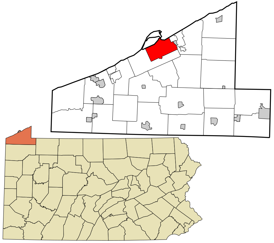 Locator map of Erie