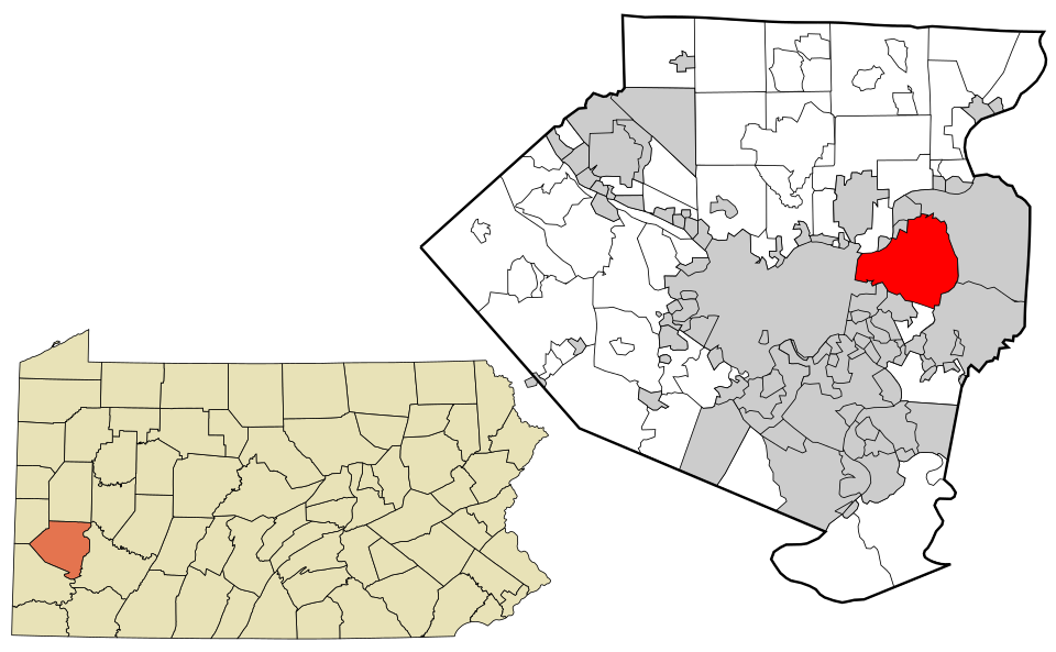 Locator map of Penn Hills