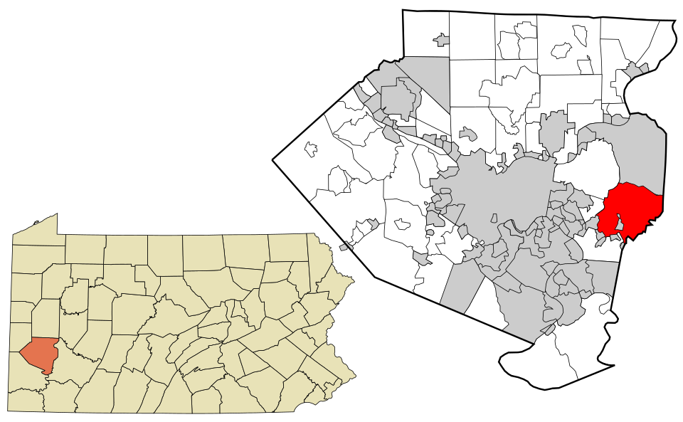 Locator map of Monroeville