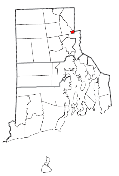 Locator map of Central Falls