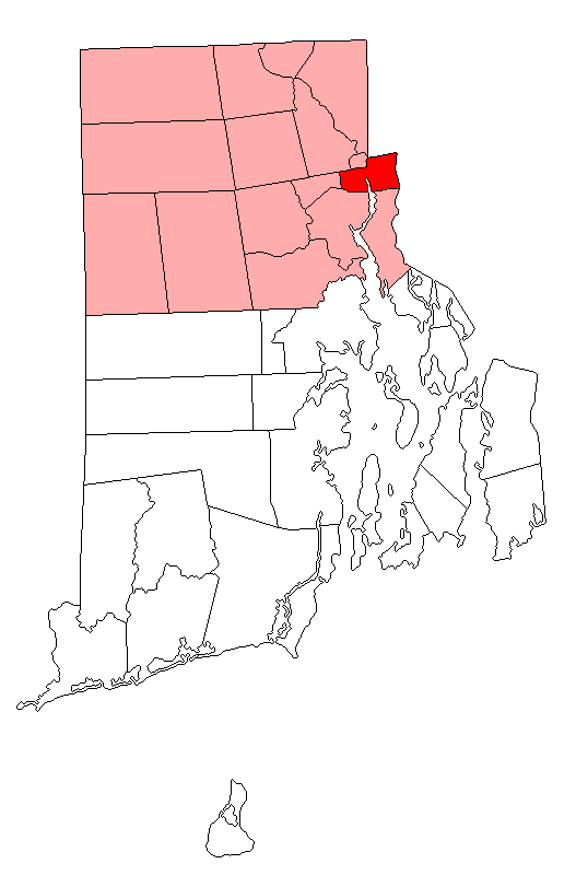 Locator map of Pawtucket