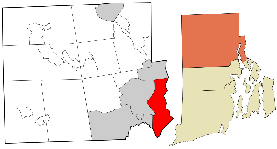 Locator map of East Providence